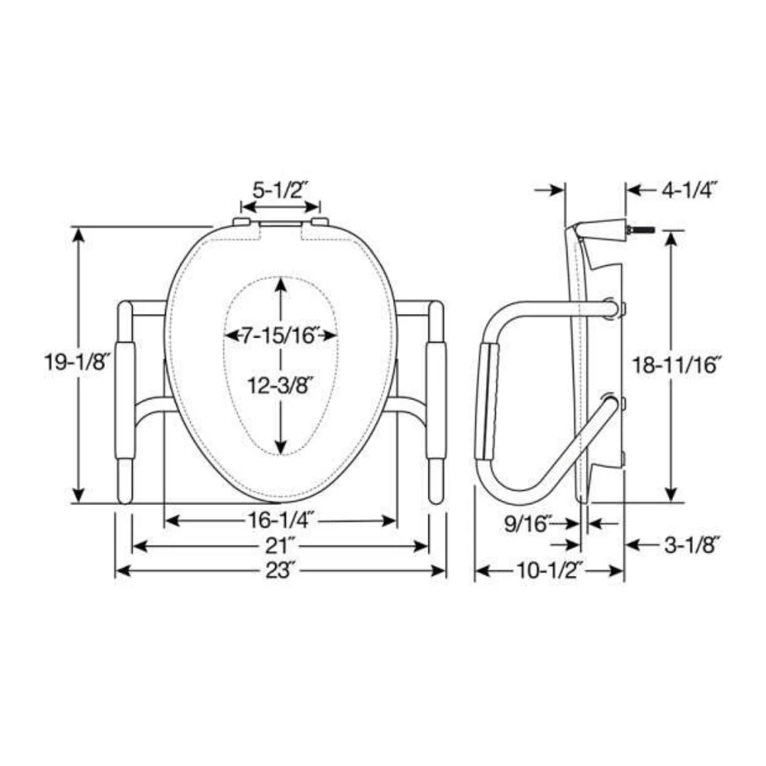 Bemis Assurance® 3" Premium Raised Toilet Seat with Bidet - Image 5