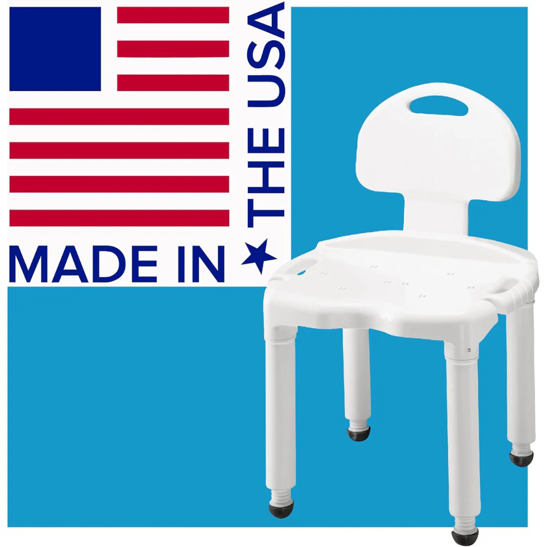 Carex Bariatric Bath Seat And Shower Chair with Backrest - Image 4