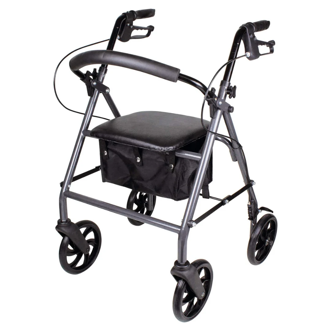 Carex Classic Portable Folding Steel Rollator with 8" Wheels