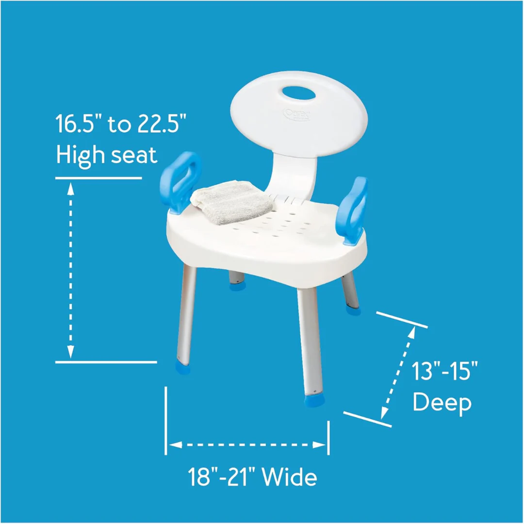 Carex E-Z Bath and Shower Seat with Handles - Image 4