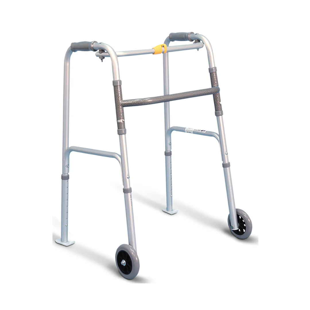 Drive Airgo One Touch Button Folding Walker with 5" Wheels and Glides