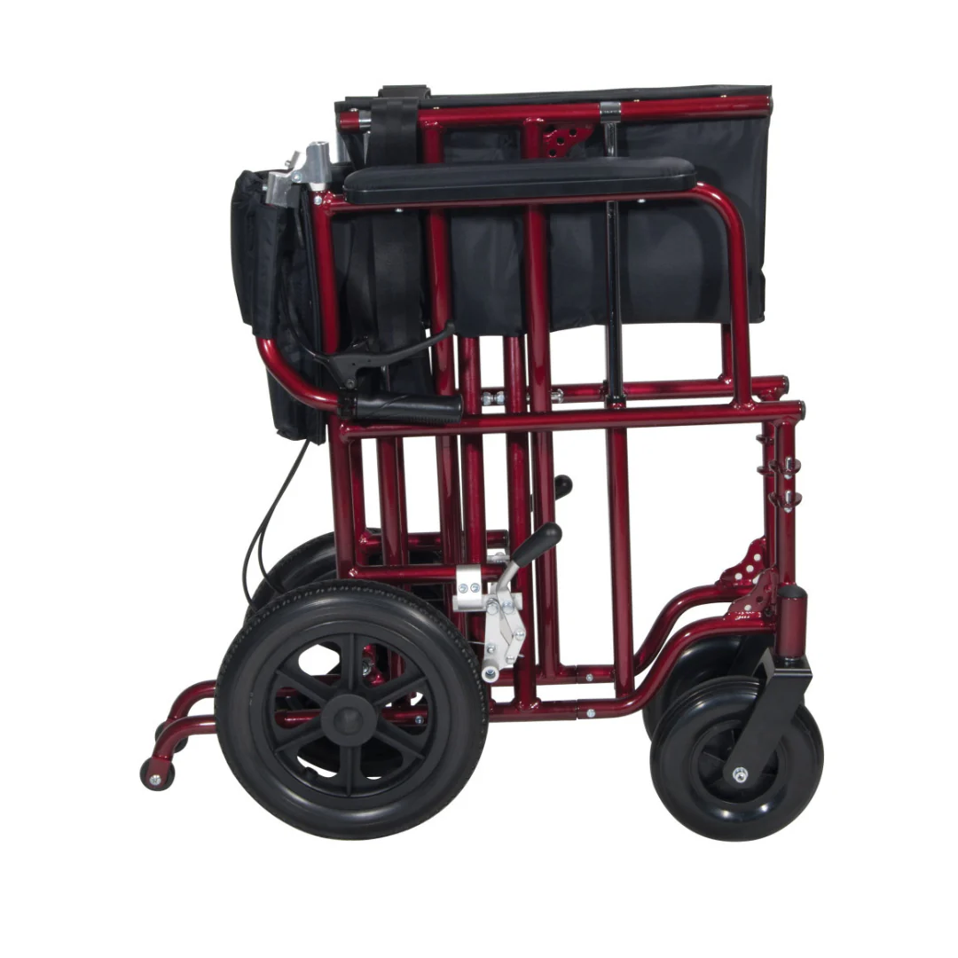 Drive Bariatric Aluminum Transport Chair - 22" Seat - Image 5