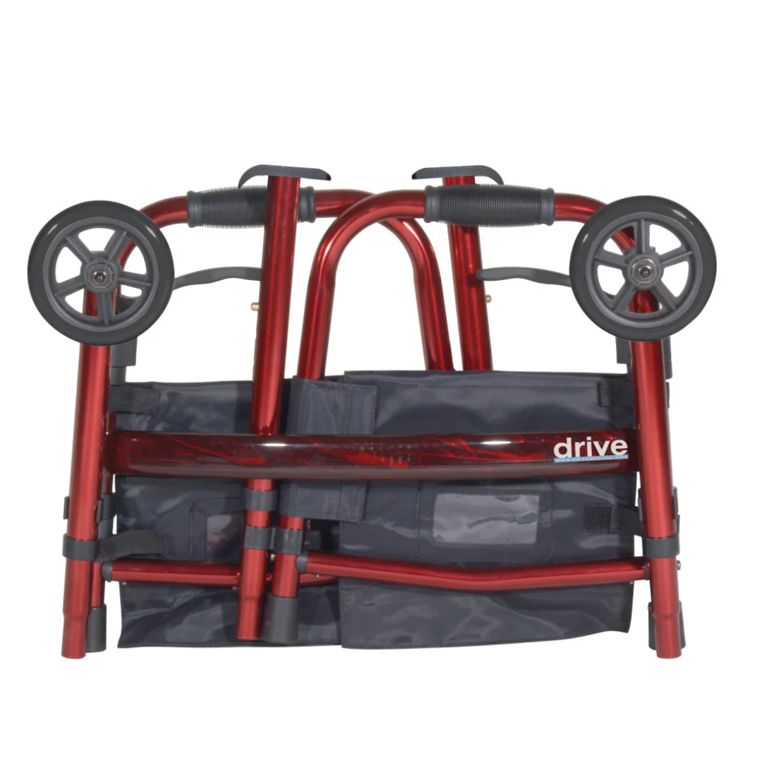 Drive Deluxe Folding Travel Walker with 5" Wheels - Image 3