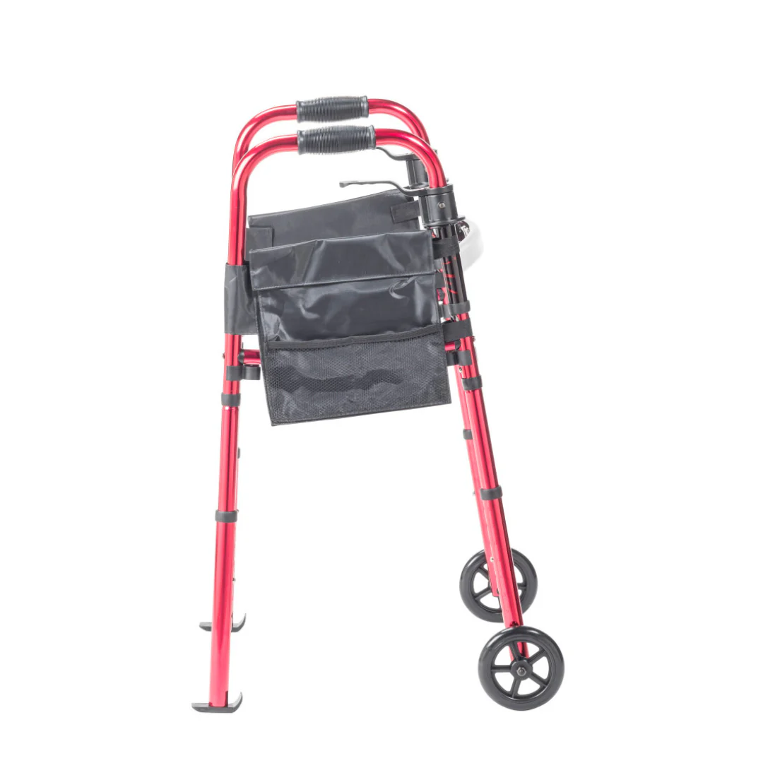 Drive Deluxe Folding Travel Walker with 5" Wheels - Image 5