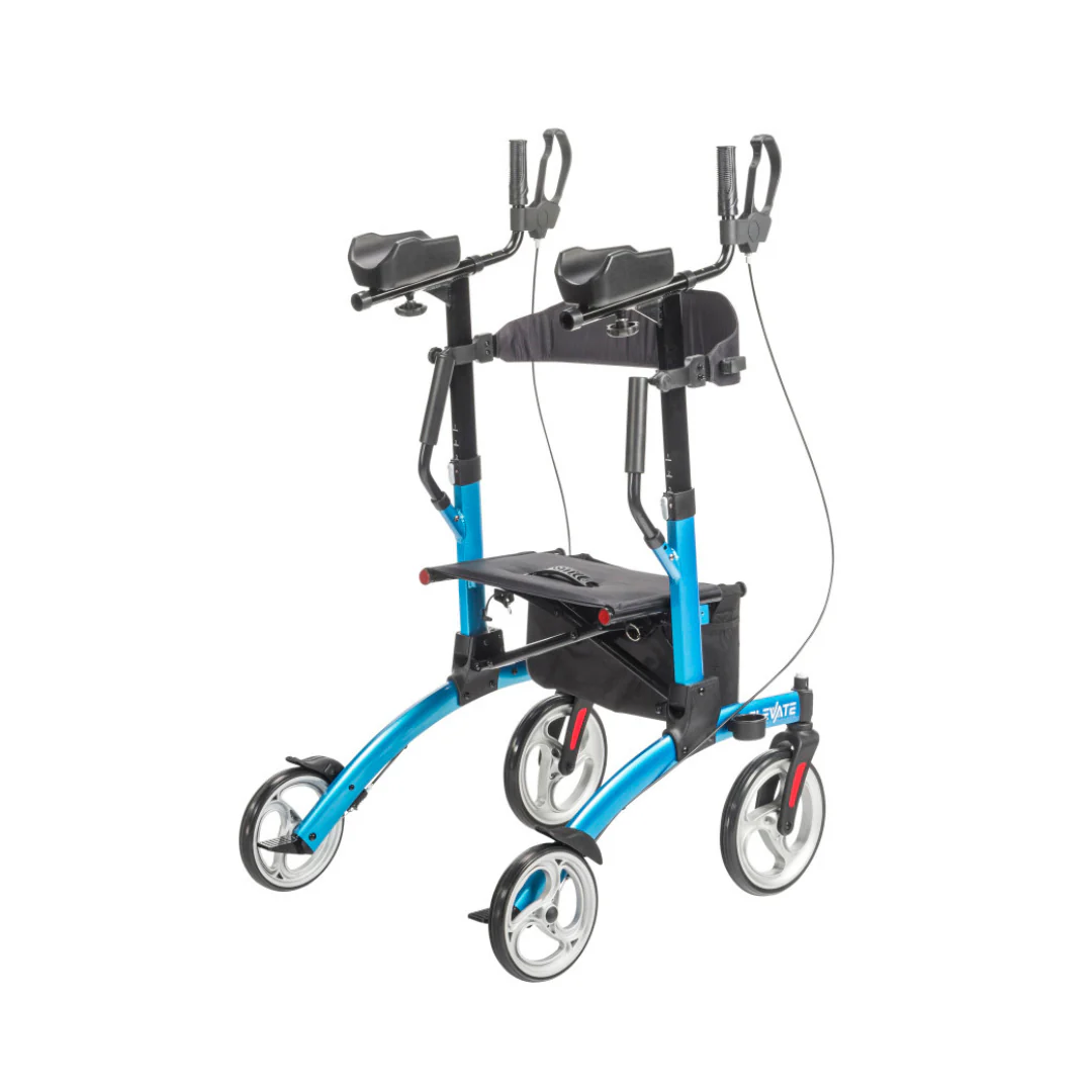 Drive Elevate Folding Upright Rolling Walker - Image 3