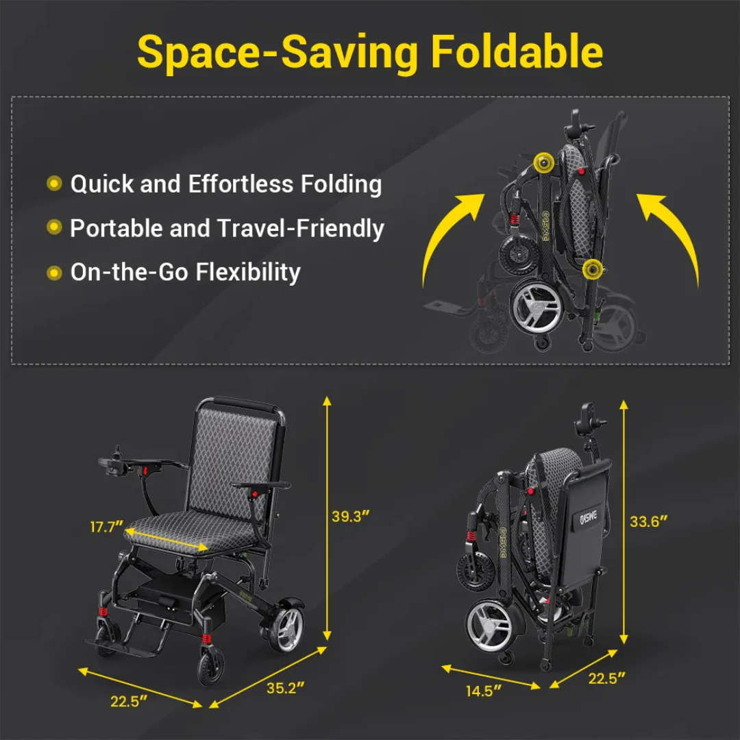 Easwe® C10 – Carbon Fiber + Aluminum Electric Wheelchair - Image 6