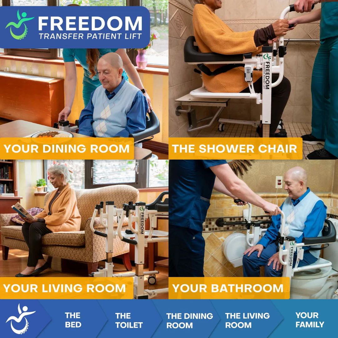 Freedom Electric Mobile Transfer Patient Lift - Sling Free Transfers - Image 9