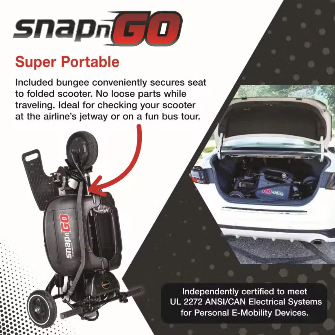 Glion SnapnGO Ultralight Folding Mobility Scooter - Airline Approved - Image 3