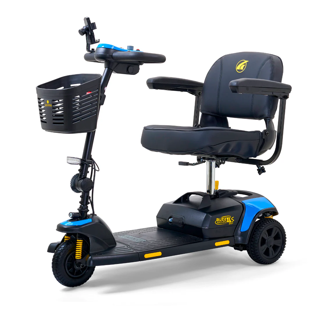 Golden Tech GB121 Buzzaround XLS HD 3-Wheel Portable Scooter with Suspension - Image 2