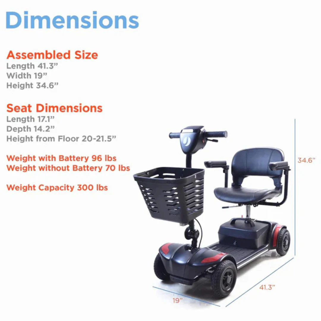 Journey Adventure Scooter - 4 Wheel Portable Mobility Scooter - Image 6
