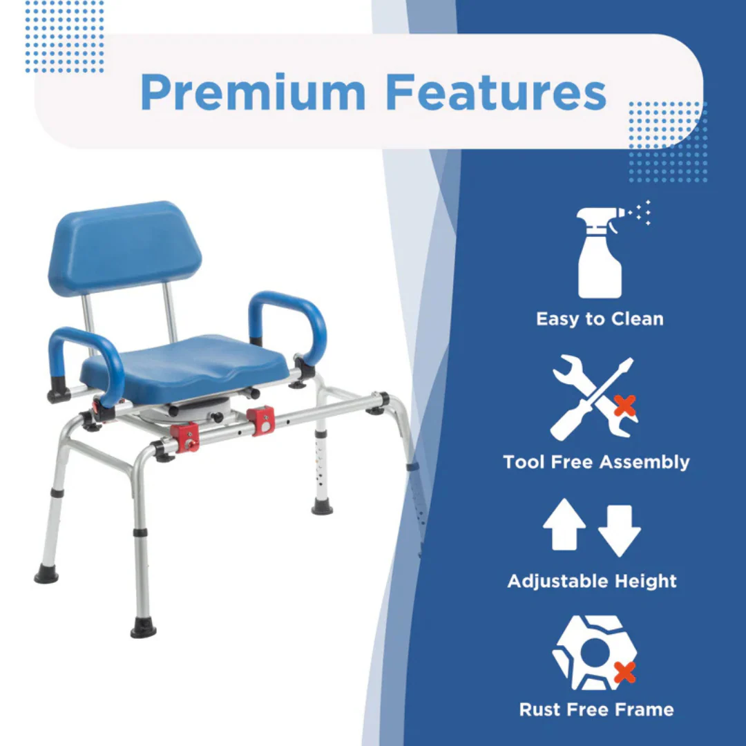 Journey SoftSecure Rotating Shower Transfer Bench - Image 6