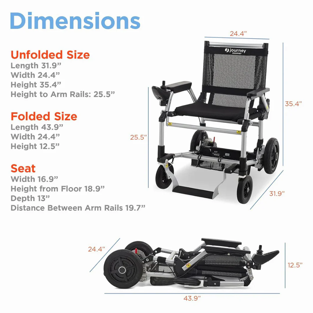 Journey Zoomer®  Portable Travel Powerchair - FAA Approved - Image 15