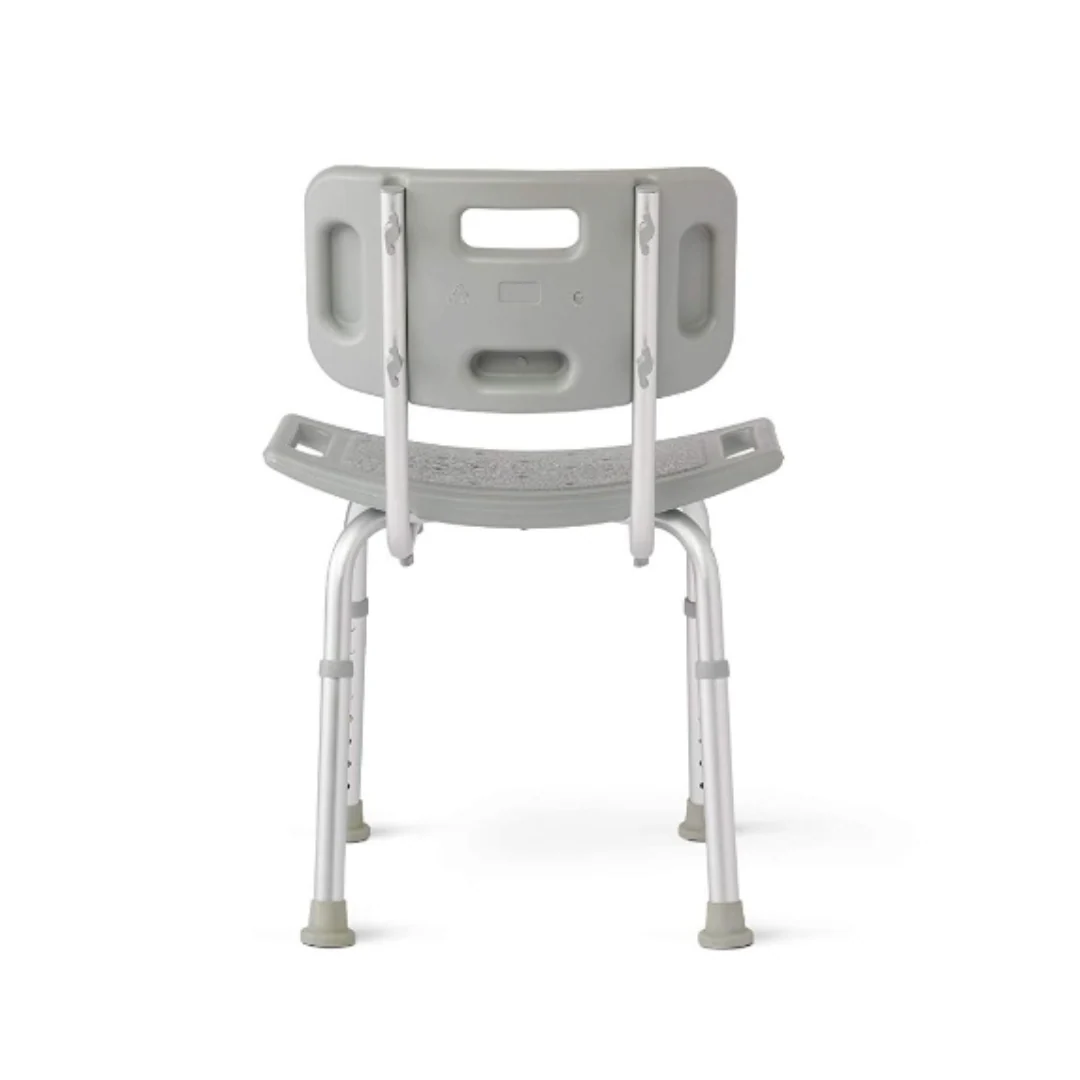 Medline Aluminum Bariatric Shower Chair with Backrest - Image 4