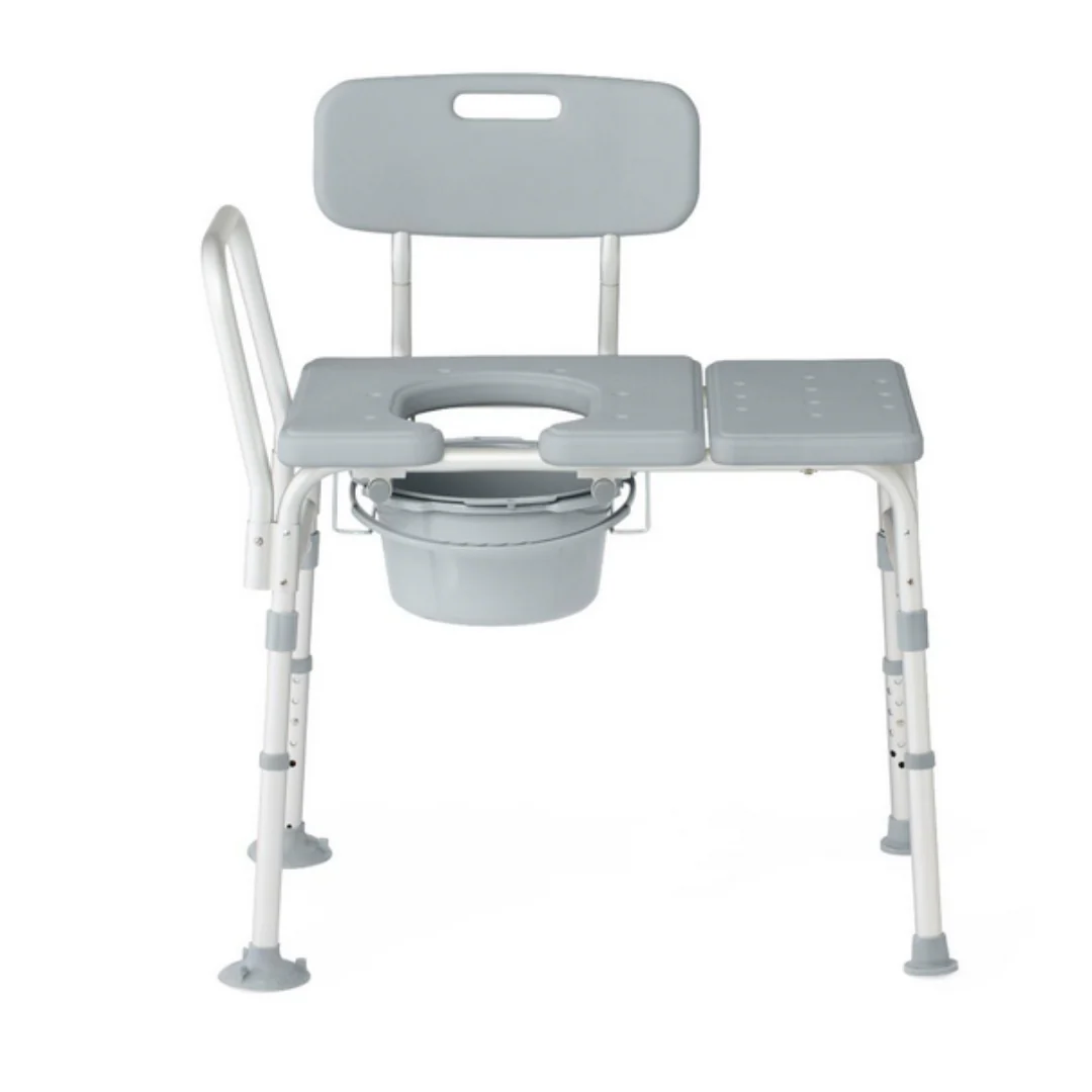 Medline Bariatric Combination Transfer Bench and Commode - Image 2