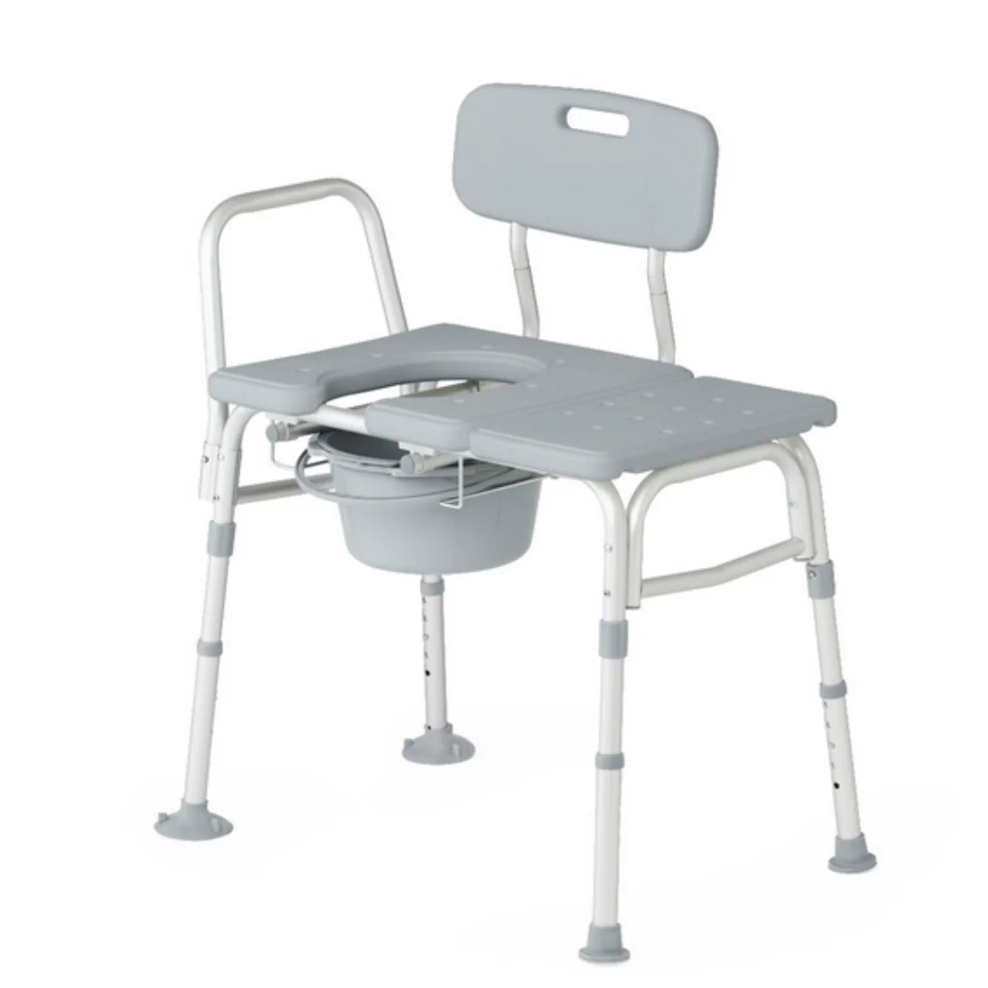 Medline Bariatric Combination Transfer Bench and Commode - Image 3