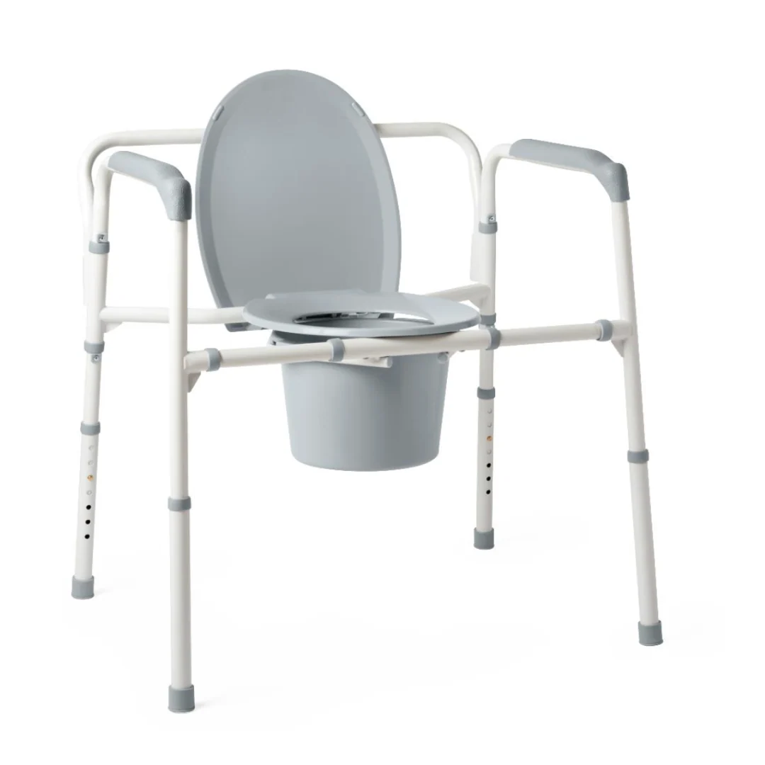 Medline Bariatric Folding Commode - Extra Wide 24" Seat - 650 lb Capacity