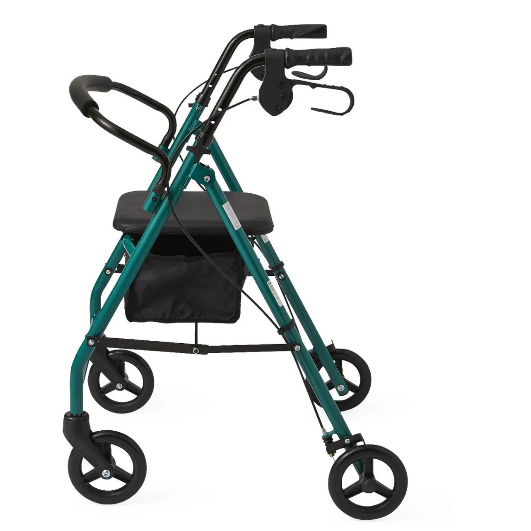 Medline Basic Lightweight Steel Folding Rollator - Image 7