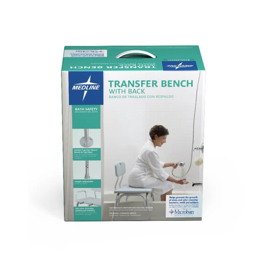 Medline Bath Transfer Bench with Microban - Image 8