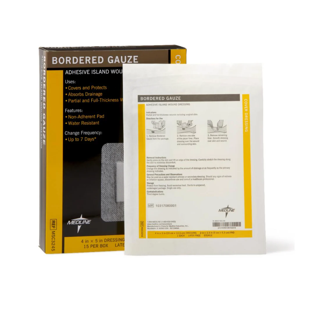 Medline Bordered Gauze Adhesive Island Wound Dressings - Image 21
