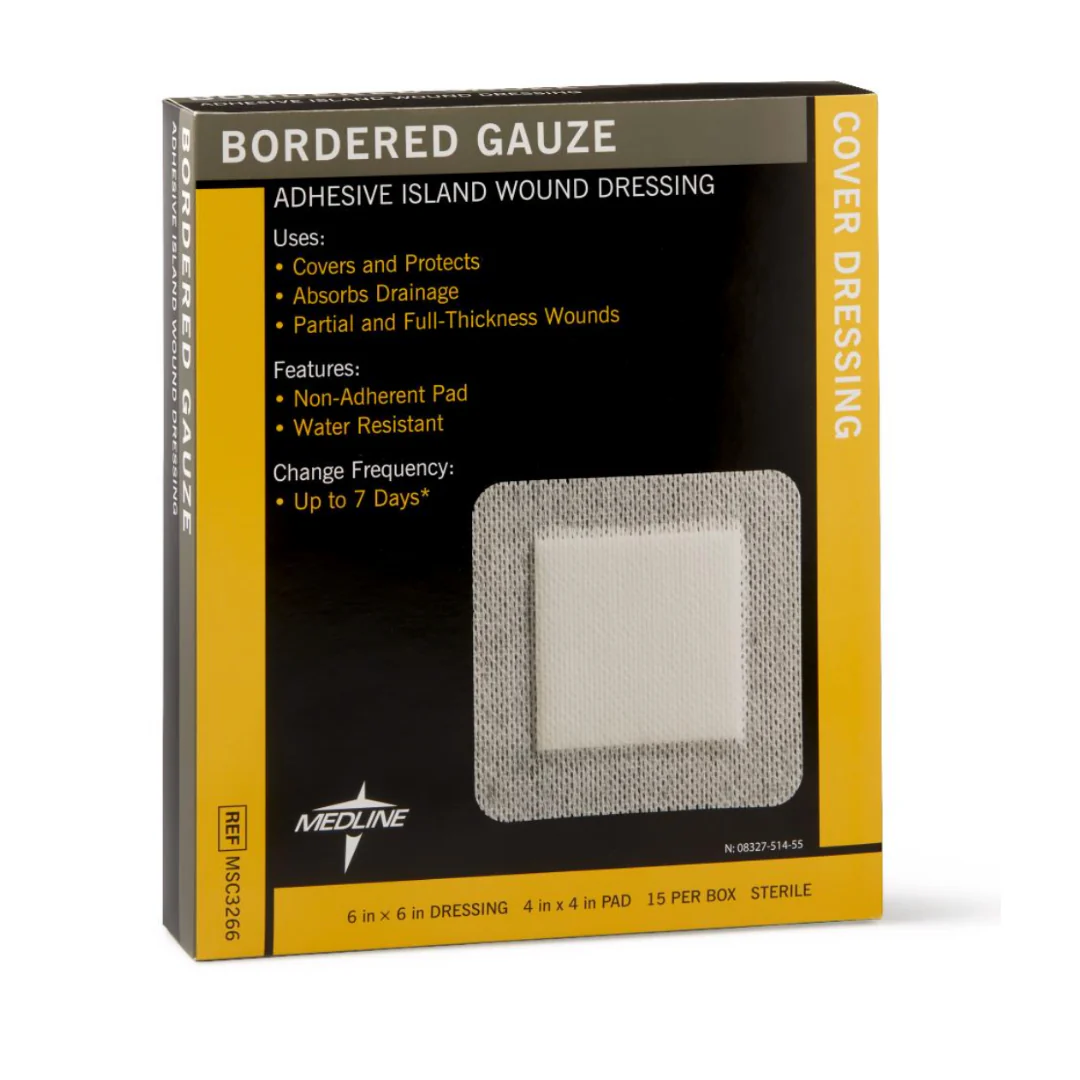 Medline Bordered Gauze Adhesive Island Wound Dressings - Image 26