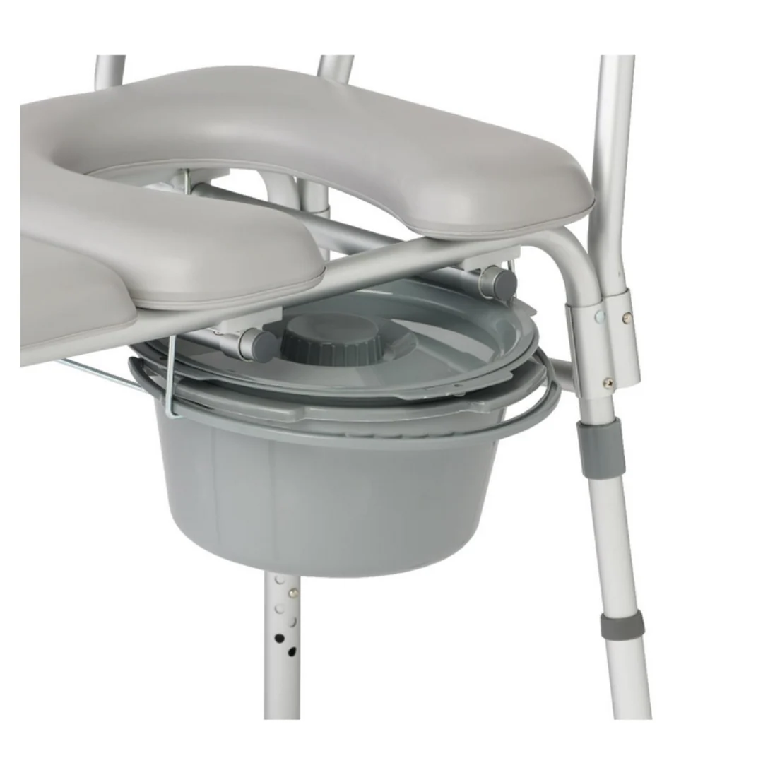 Medline Bariatric Combination Transfer Bench and Commode with Padded Seat - Image 3