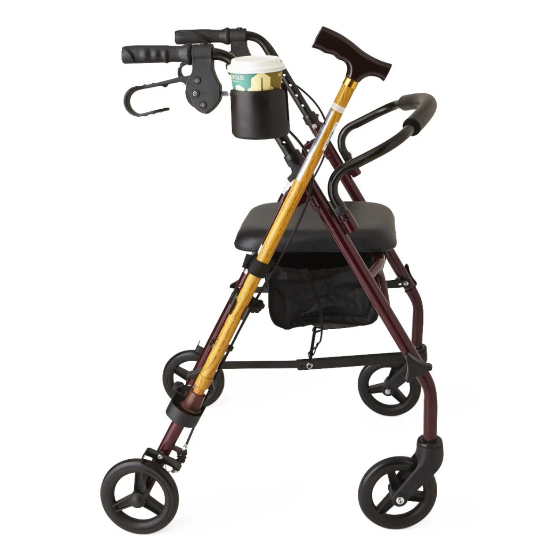 Medline Cup and Cane Holder Combo Pack for Walker/Rollators - Image 2