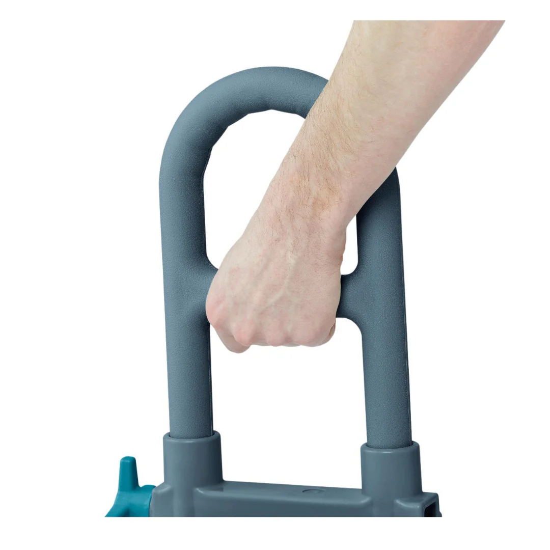 Medline Deluxe Bathtub Grab Bar with Microban - Light Gray - Image 5