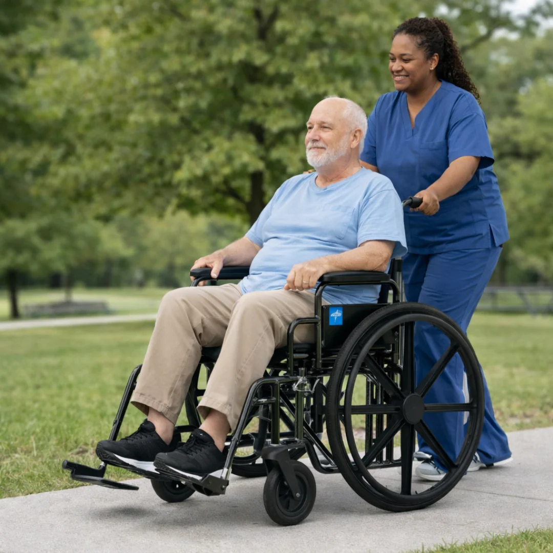 Medline Guardian K4 Wheelchair with Desk-Length Arms - Image 2