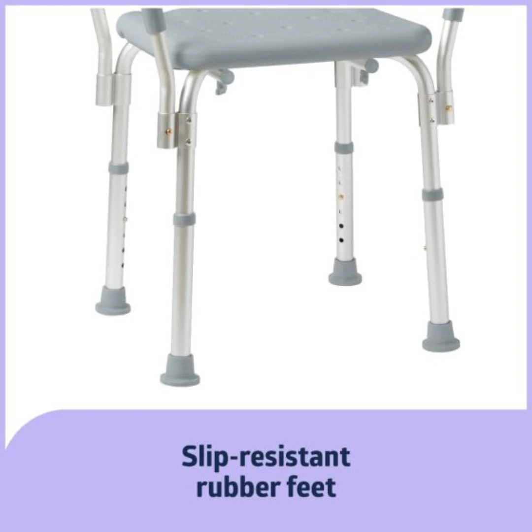 Medline Knockdown Portable Shower Chair with Padded Armrests - Image 5