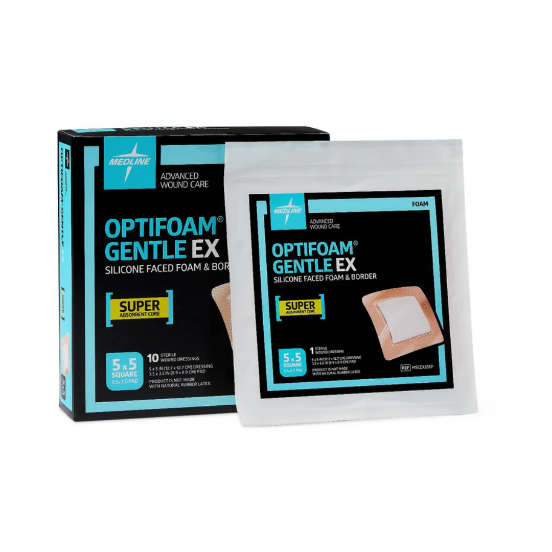 Medline Optifoam Gentle EX Silicone-Faced Foam Wound Dressings - Image 6