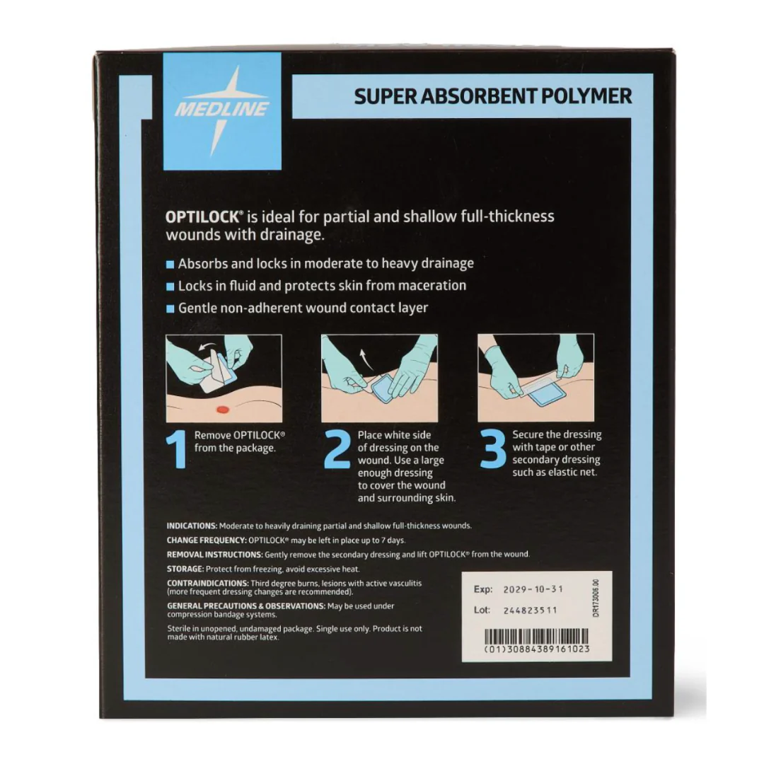 Medline OptiLock Nonadhesive Super Absorbent Wound Dressings - Image 16