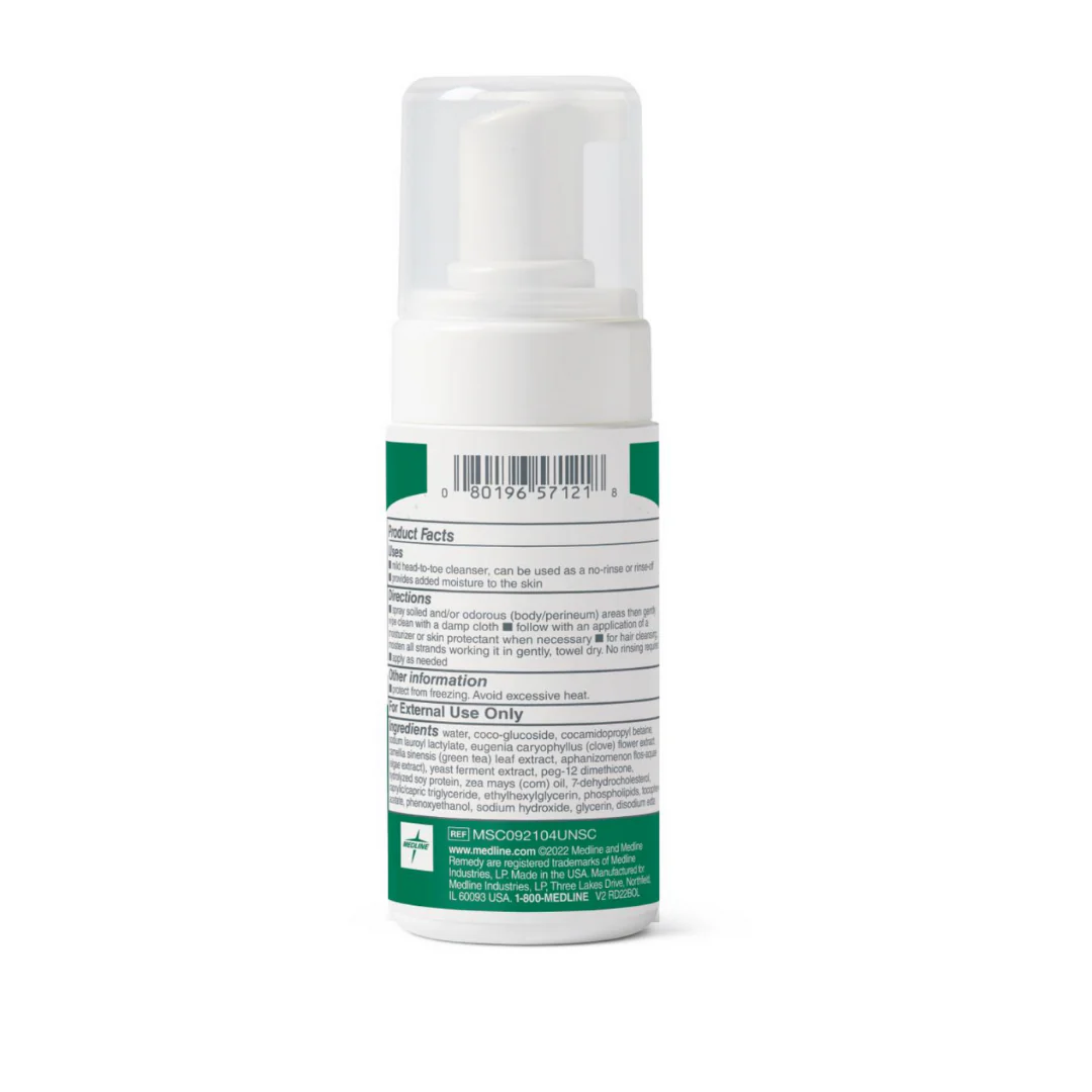 Medline Remedy Clinical No-Rinse Foam Cleanser - Body Wash & Shampoo - Image 3