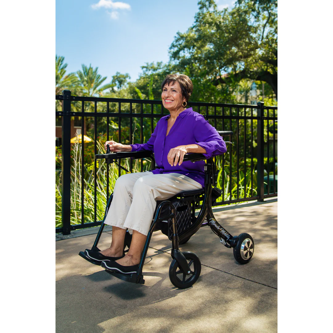 Miracle Mobility Portable 4N1 Walker Wheelchair Combo - Image 9