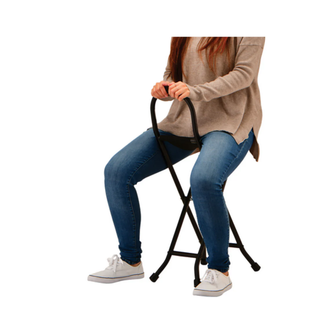 Nova 3092 Folding Travel Seat Cane With Sling Seat - Image 2