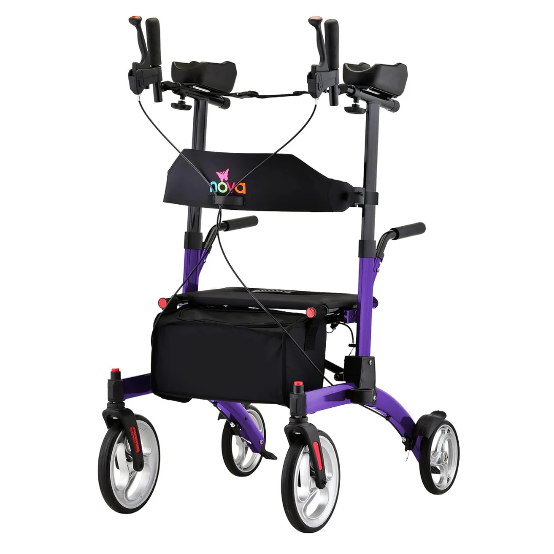 Nova Dragon Fold n’ Go Rise UP Rollator - Upright Standing Rolling Walker - Image 7
