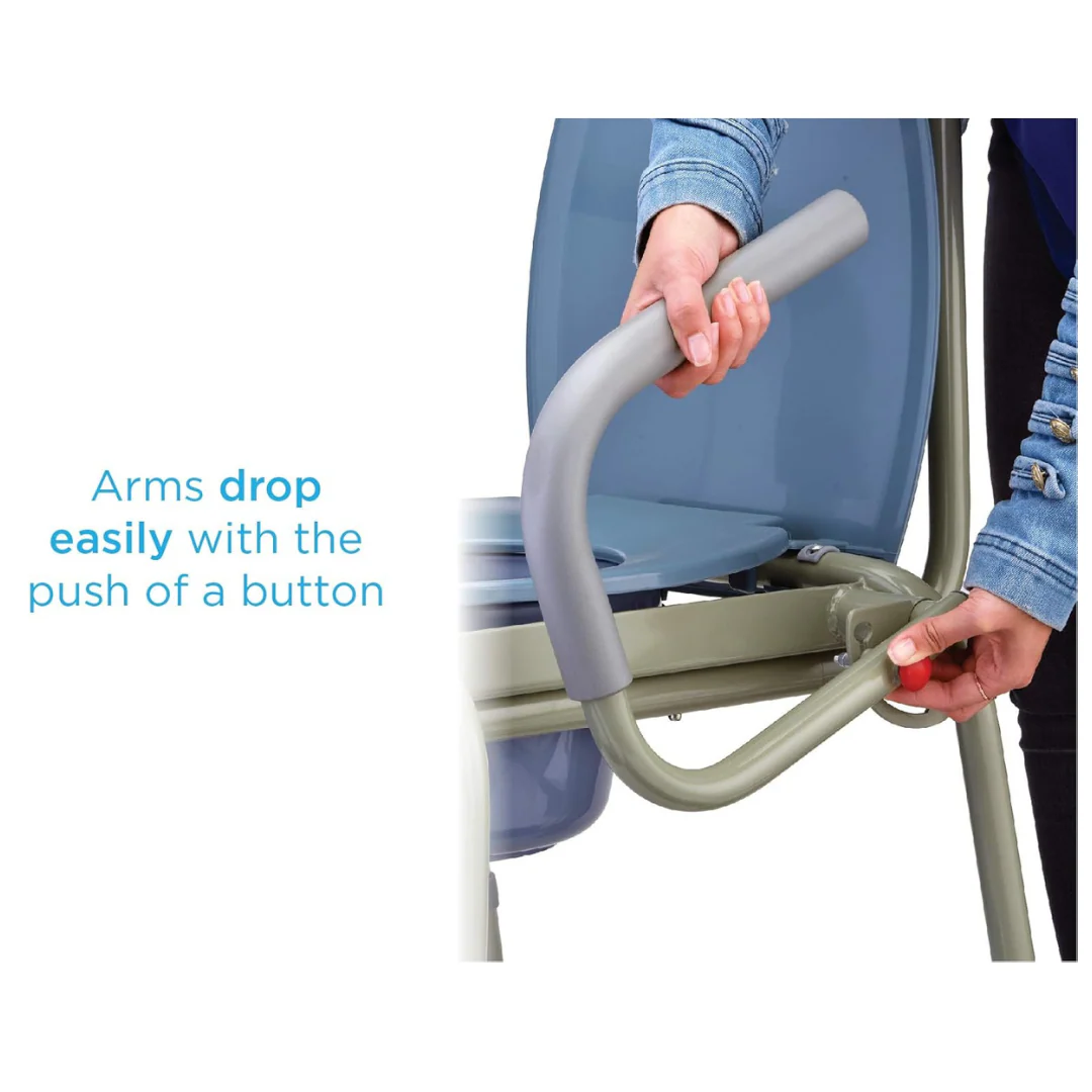 Nova Drop Arm 3-In-1 Commode - Stand Alone or Over Toilet - Image 12