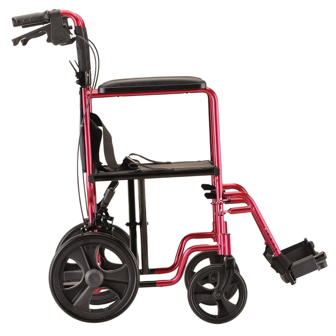 Nova Medical 330 Lightweight Transport Chair with XL Rear Wheels - Image 9