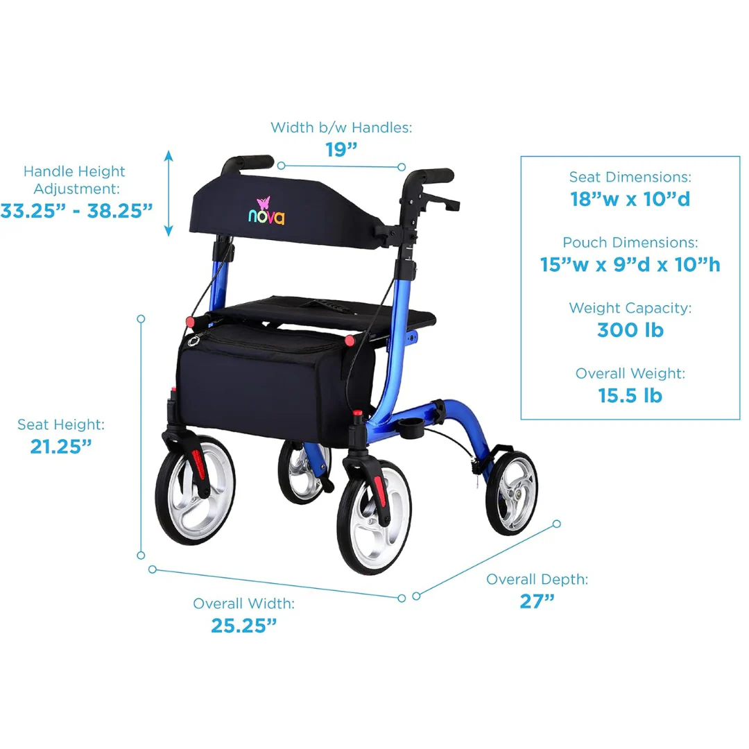 Nova Medical Express All-Terrain Euro-Style Rollator - Image 6