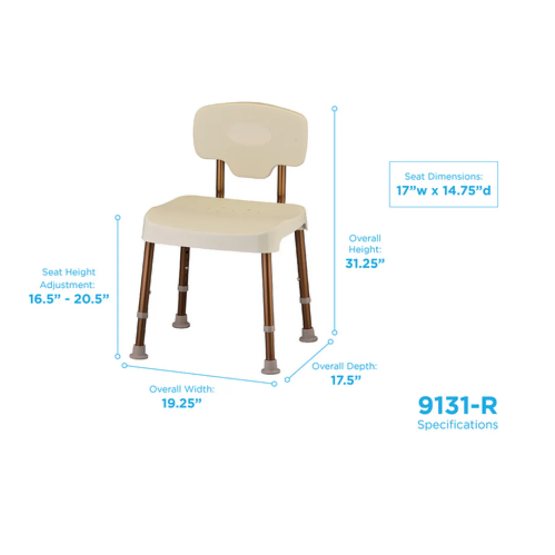 Nova Medical HD Bariatric Shower Chair with Backrest - Image 4
