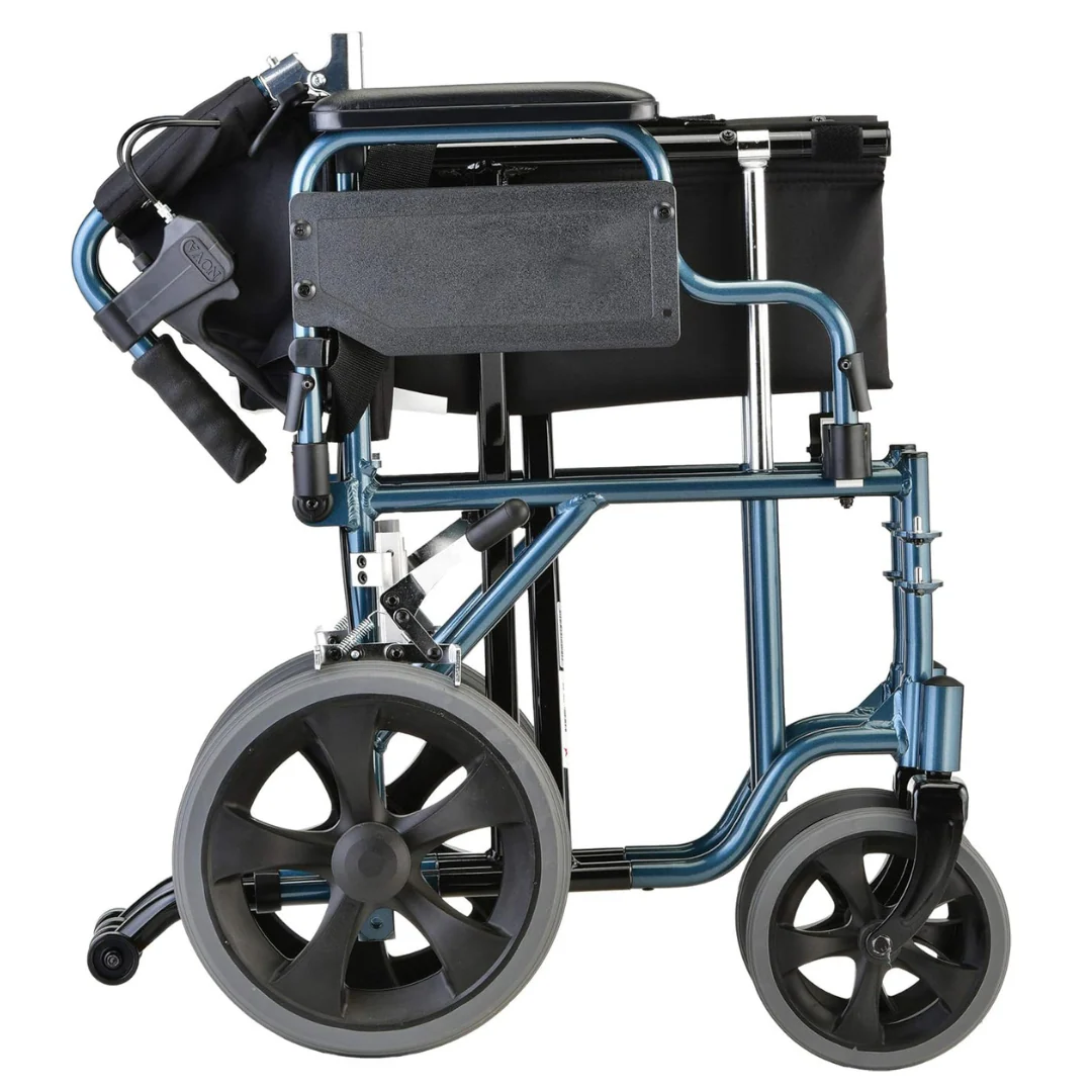 Nova Medical 352 Lightweight Transport Chair with Locking Hand Brakes an XL Wheels - Image 7