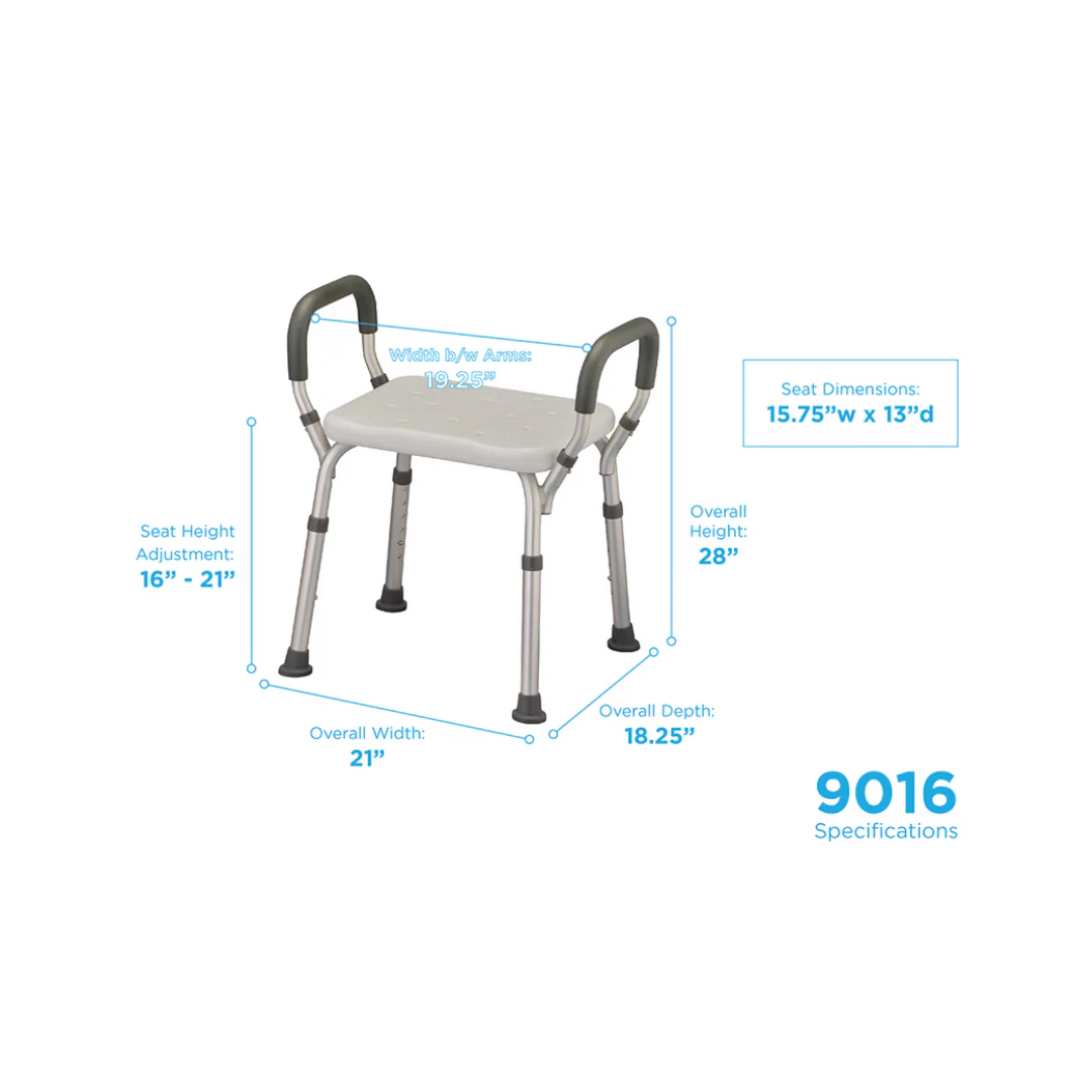 Nova Medical Shower and Bath Chair with Arms - Image 6