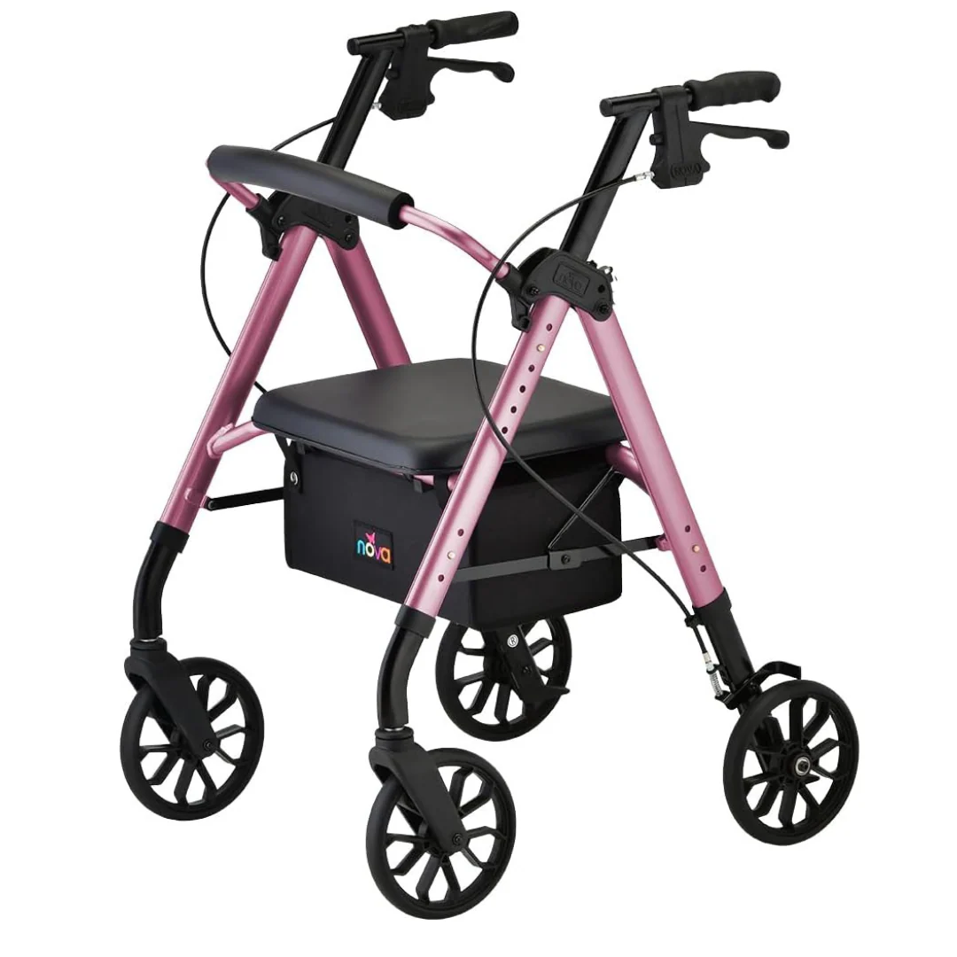 Nova Medical Star 8 Lightweight Rollator - Height Adjustable Seat and Handles - Image 12