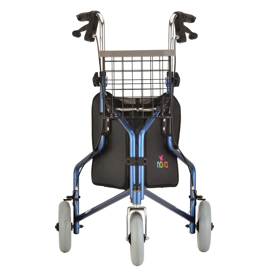Nova Medical 4900 Traveler 3 Wheel Rollator Walker - All Terrain 8” Wheels - Image 10