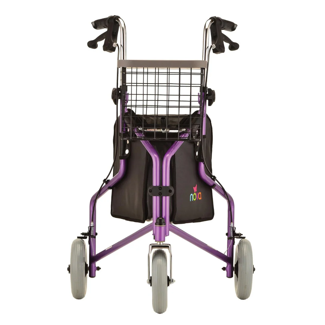 Nova Medical 4900 Traveler 3 Wheel Rollator Walker - All Terrain 8” Wheels - Image 17
