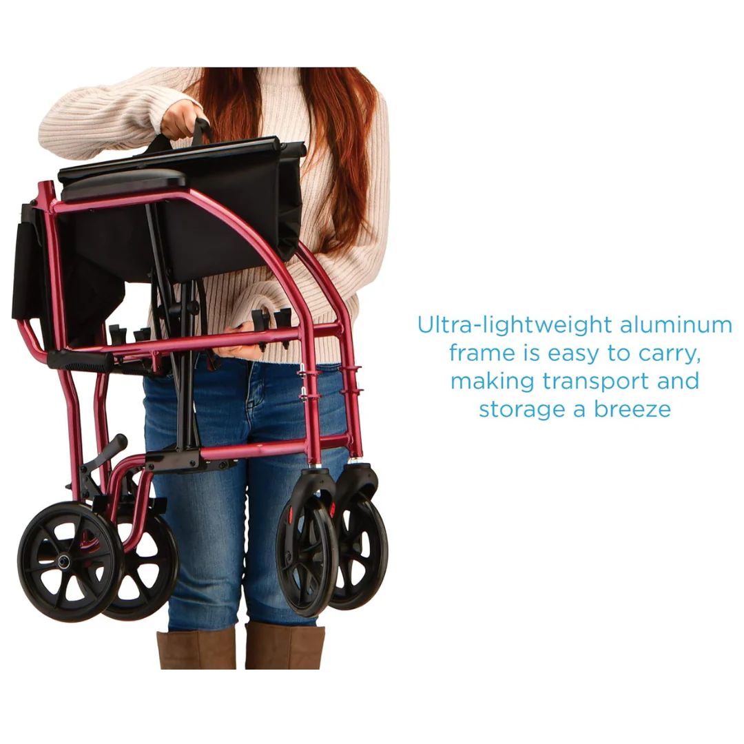 Nova Medical Ultra Lightweight Folding Transport Chair - Image 2