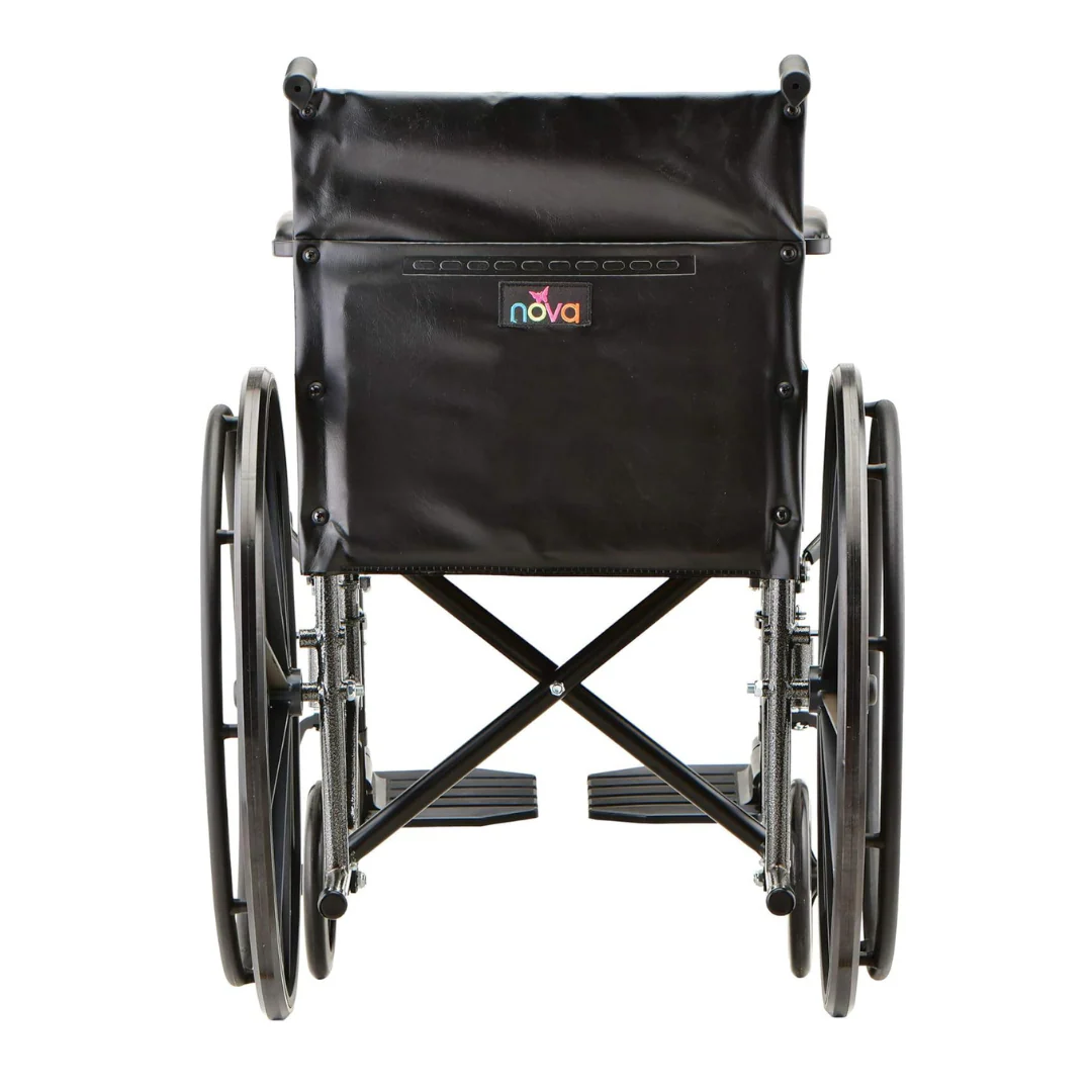 Nova Medical Folding Hammertone Wheelchair With Fixed Arms - Image 3