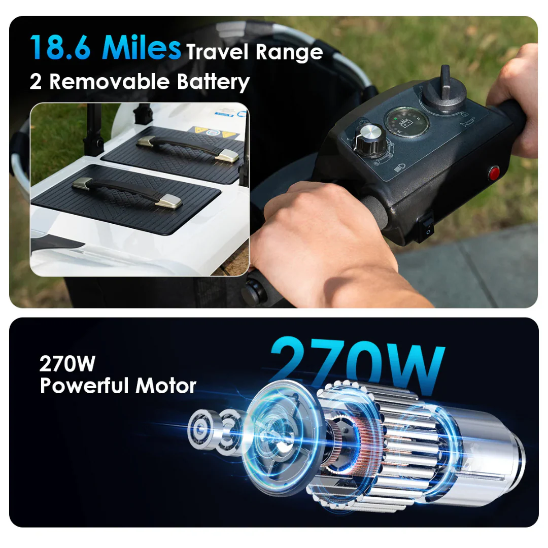 Paiseec D3 Lightweight Portable Mobility Scooter - Image 8