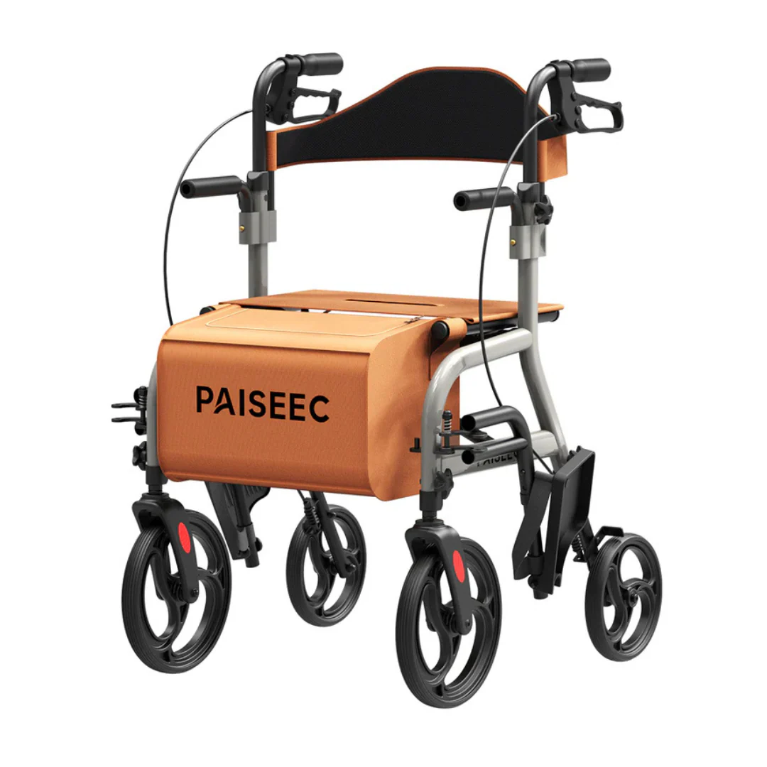 Paiseec R1 2-in-1 Rollator Walker Transport Chair - Image 3