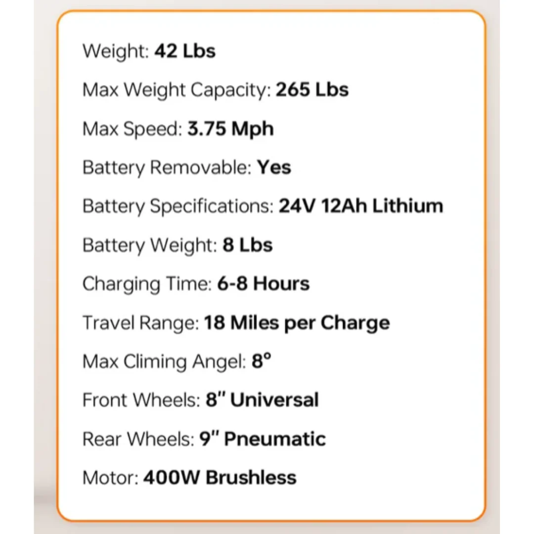 Paiseec W1 2-in-1 Electric Wheelchair - Ultralite 42 lbs - Image 18