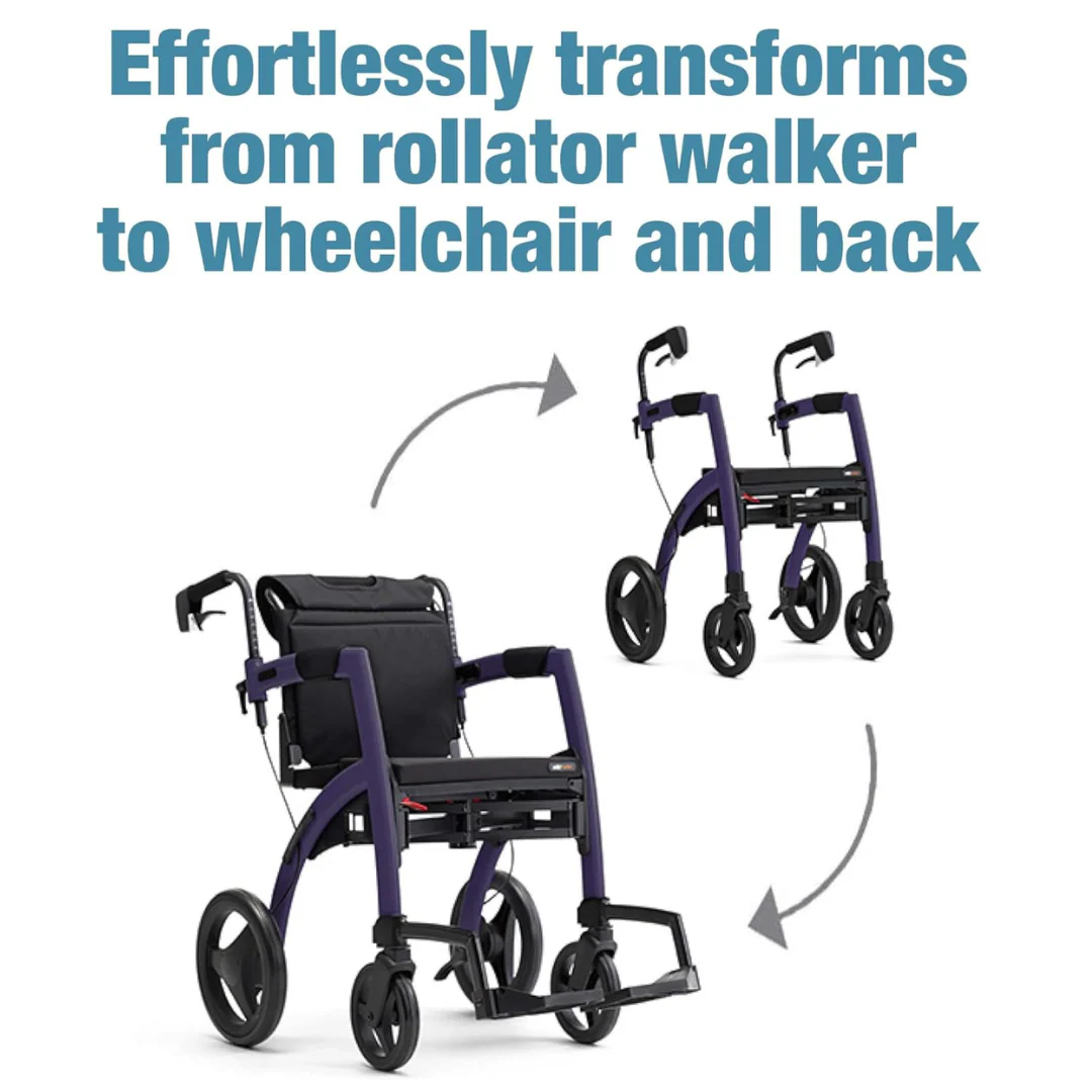 Rollz Motion 2-in-1 Rollator Walker and Wheelchair - Image 9